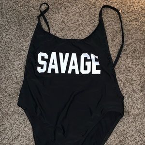 One piece bathing suit